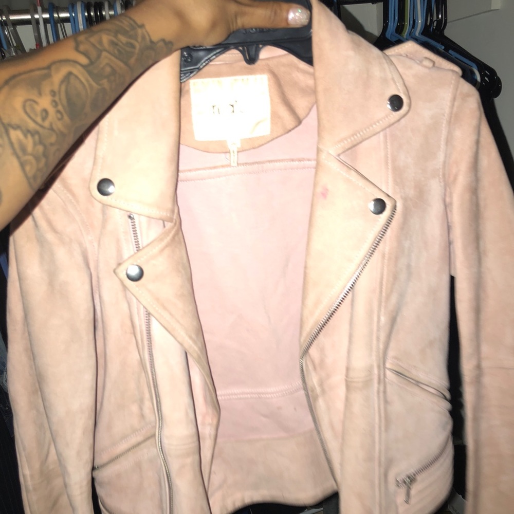 MAJE PINK SUEDE JACKET